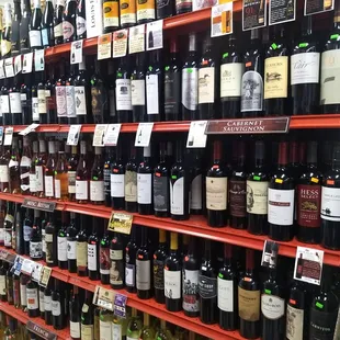 a large selection of wine