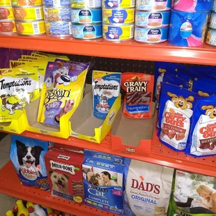 a variety of dog food