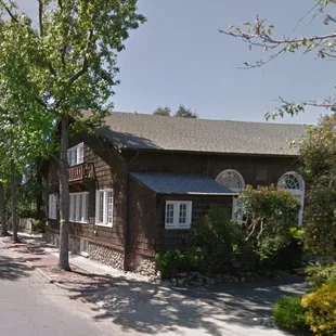 Street view and driveway to parking lot on 12th Street.