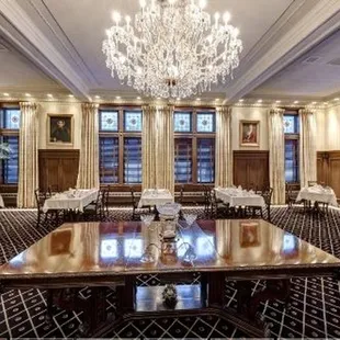 Main Dining Room. This is one of 6 rooms that are available to rent for your private event or rent the entire mansion to host the event.
