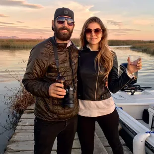 Sunset viewing in the wetlands