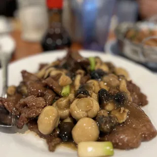 Beef with mushrooms