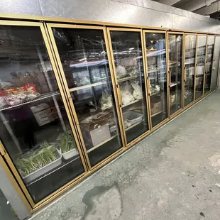 a row of refrigerators