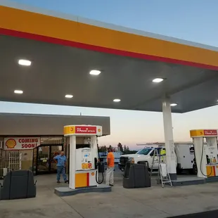 a gas station