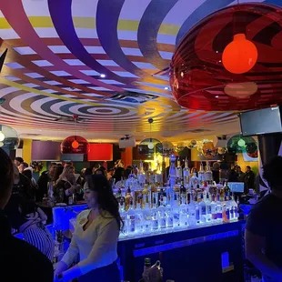 people sitting at the bar