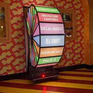 a ticket machine in the lobby