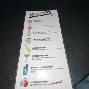Drink Menu