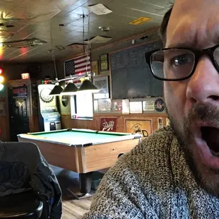 a man with a surprised look on his face