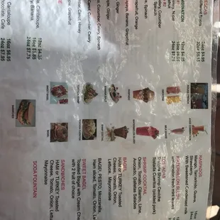 Menu front side