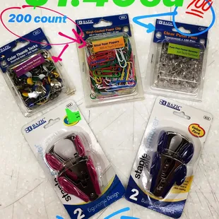 Our school and office supplies section!