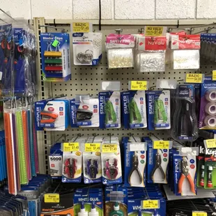 Our school and office supplies section!