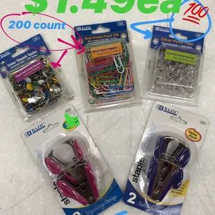 Our school and office supplies section!