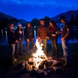 Campfire with Hot Cocoa and Smore's