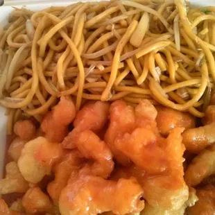 Lo Mein and Sweet &amp; Sour Chicken