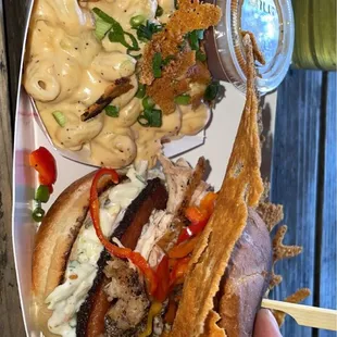 Chicken Bacon Ranch Sammie &amp; Real Mac and Cheese ($16)