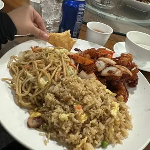 General chicken combo plate