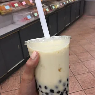 Mango Smoothie W/ Boba