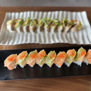 Lemon Salmon Roll &amp; ahi tadaki roll