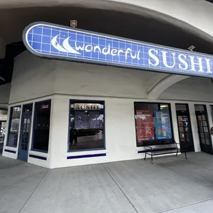 the entrance to the restaurant