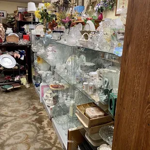 Lots of glassware at Wonderful Treasures