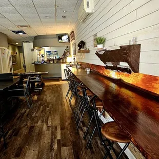 interior, sushi and sashimi