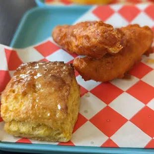 Sweet potato biscuit and chicken