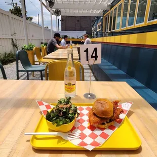 Chicken Sandwich with Fried Bok Choy