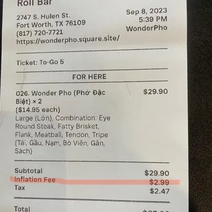 Wt, INFLATION FEE?!