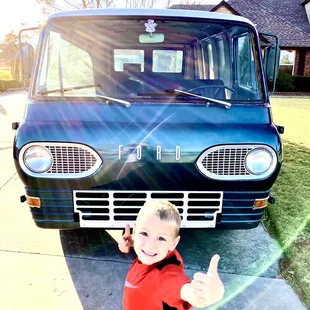 Some people are just van people...or maybe they're popsicle people. This ones is happy we have both