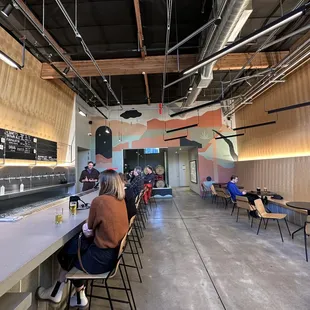 Beautiful taproom space