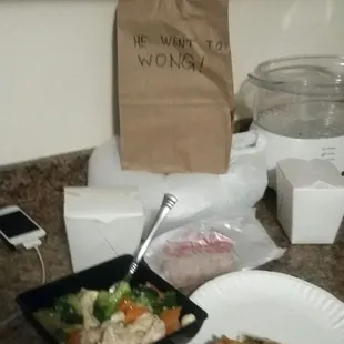 He went to Wong.