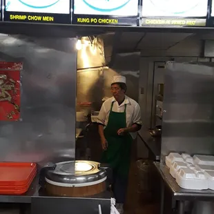 a chef in the kitchen