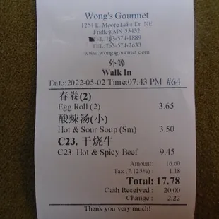 Final tab.