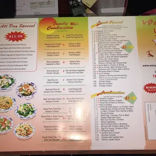 the menu