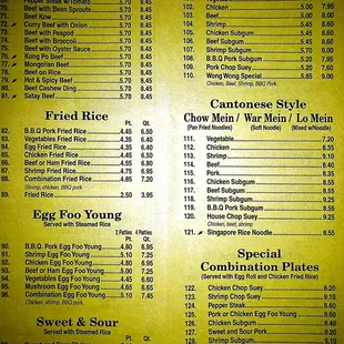 the menu