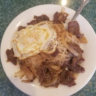 a plate of food on a table