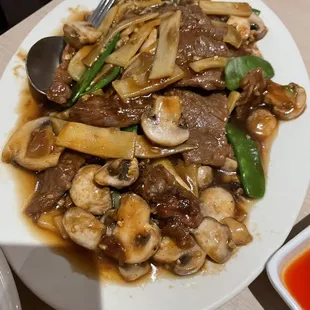 Beef with mushrooms