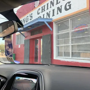 a view from inside a car