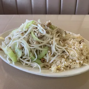 Pork Chow Mein &amp; Pork fried rice.
