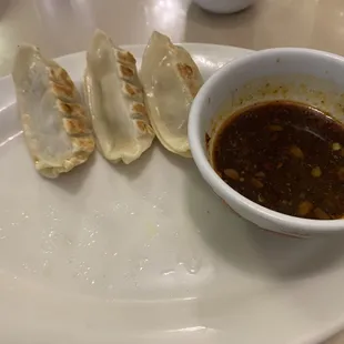 Pot stickers/chili sauce