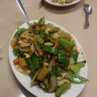 Sezchuan chicken minus mushrooms