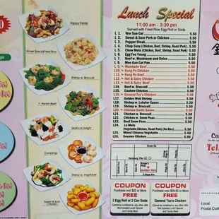 menu and prices