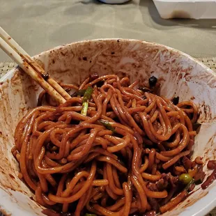 Ja Jiang Mein noodles are the best here in Omaha.