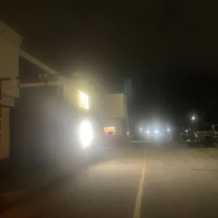 Drive through lane. Awesome.