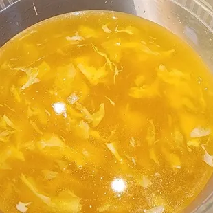 Greasy and cold egg drop soup