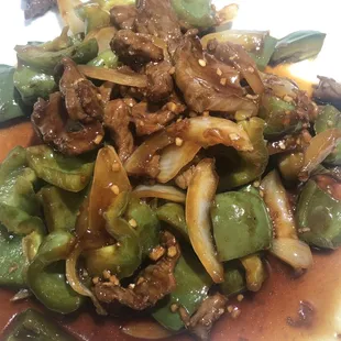 Beef with Green Pepper