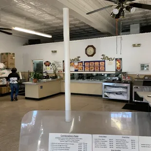 a view of the dining area