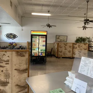 the inside of the restaurant