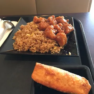 General Tso&apos;s, fried rice, and an egg roll