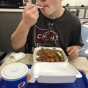 General Tso with Lo Mein